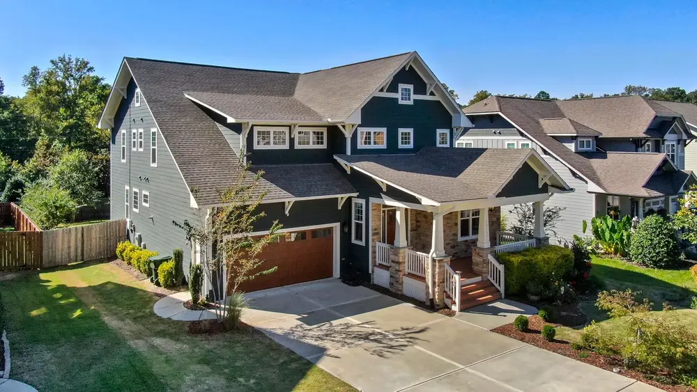 Craftsman with a wide porch, exterior